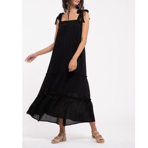 Last 1! NWT Black  Ruffle Tiered Maxi Dress